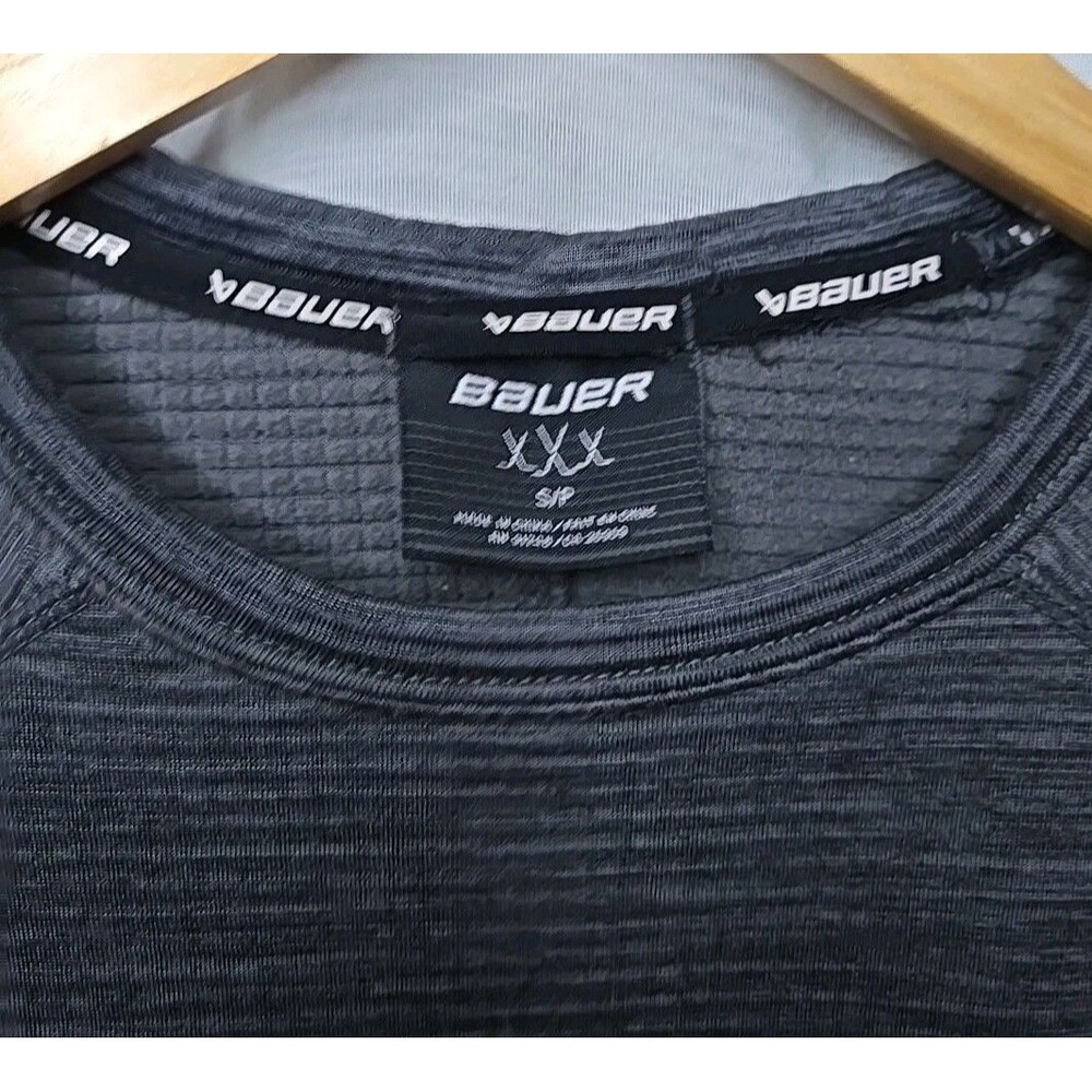 Bauer Hockey First Line Heathered Long Sleeve SweatShirt, Sz Small, Gray - Picture 7 of 9